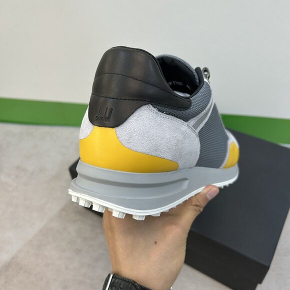 Dunhill Mens Daily Breathable Sports Shoes Yellow/Gray - Picture 8 of 10